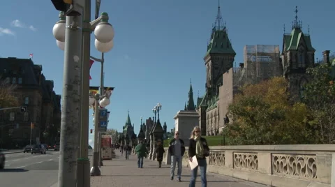 Ottawa Street Sidewalk Stock Footage 63925893