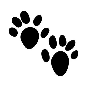 Otter Footprint Stock Illustration