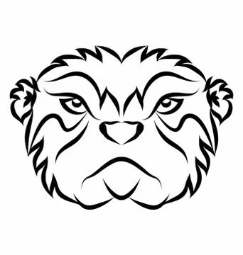 Otter Mascot Head Stock Illustration