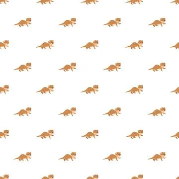 Otters cartoon character pattern creating repeating background Stock Illustration
