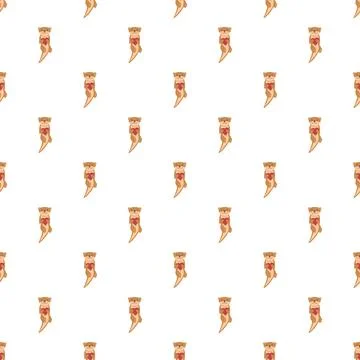 Otters holding hearts creating seamless pattern for love concept Stock Illustration