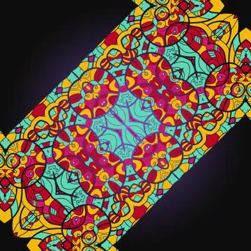 Ottoman carpet. Diagonal pattern in mosaic ethnic style. Vector background イラスト素材