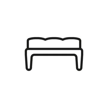 Ottoman chair sofa icon vector design templates simple and modern Illustrazione stock