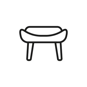 Ottoman chair sofa icon vector design templates simple and modern Stock Illustration