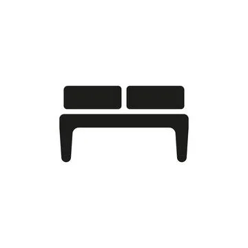 Ottoman chair sofa icon vector design templates simple and modern Stock Illustration