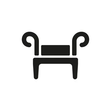 Ottoman chair sofa icon vector design templates simple and modern Stock Illustration