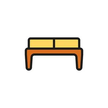 Ottoman chair sofa icon vector design templates simple and modern Stock Illustration