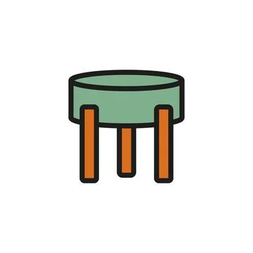 Ottoman chair sofa icon vector design templates simple and modern Stock Illustration