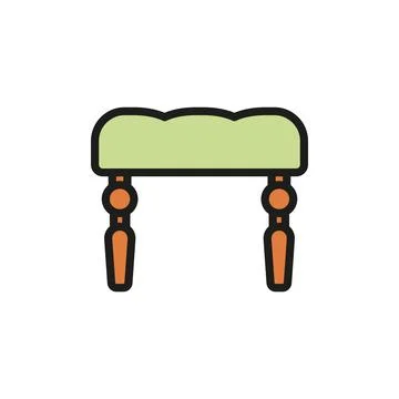 Ottoman chair sofa icon vector design templates simple and modern Stock Illustration