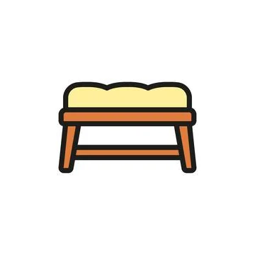 Ottoman chair sofa icon vector design templates simple and modern Illustrazione stock