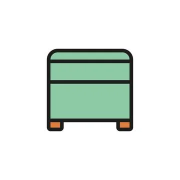 Ottoman chair sofa icon vector design templates simple and modern Stock Illustration