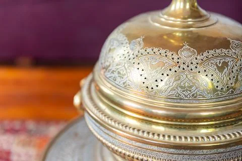 Ottoman copper processing art, decorative art on copper Stock Photos