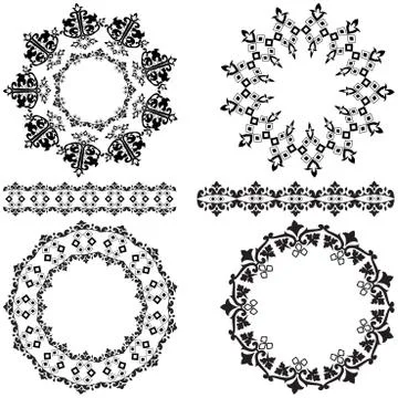 Ottoman design elements Stock Illustration