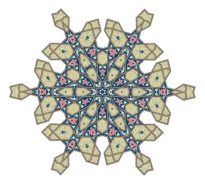 Ottoman floral pattern motif Stock Illustration