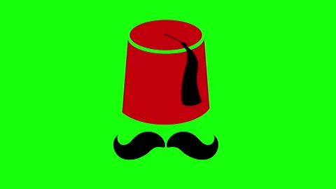 Ottoman hat mostache icon Stock Footage 267481851