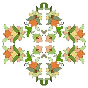 Ottoman motifs design series eighty seven Stock Illustration