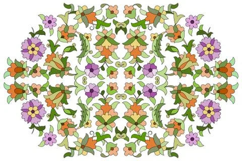 Ottoman motifs design series eighty nine Stock Illustration