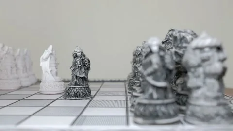 Ottoman oriental chess set. Stock Footage 131340762