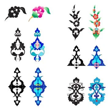 Ottoman ornament version Illustrazione stock