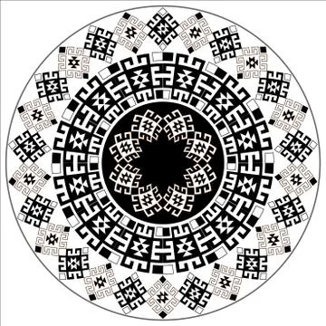 Ottoman serial patterns four Stock Illustration