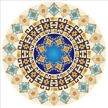 Ottoman serial patterns four version Stock Illustration