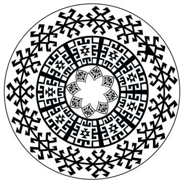 Ottoman serial patterns one Stock Illustration