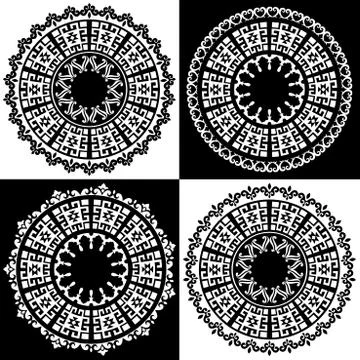 Ottoman serial patterns thirteen Illustrazione stock