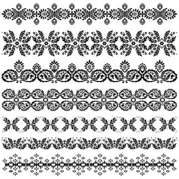 Ottoman serial patterns three Stock Illustration