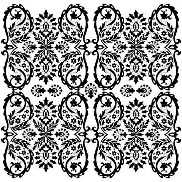 Ottoman serial patterns two Stock Illustration