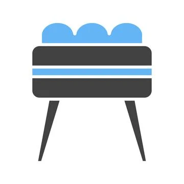Ottoman Stool Icon Image. Stock Illustration