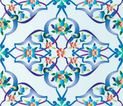 Ottoman tile Stock Illustration