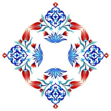 Ottoman tulips two Illustrazione stock