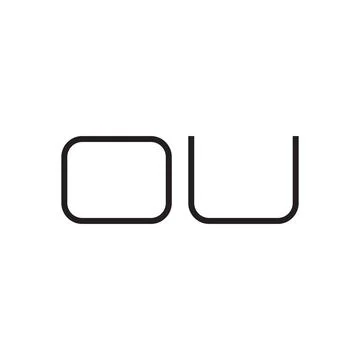 Ou initial letter vector logo icon Stock Illustration