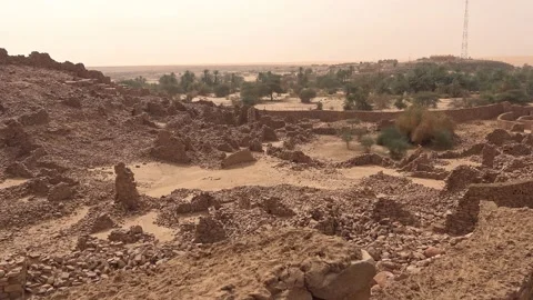 Ouadane, old city, caravan post, Sahara, Mauritania Video stock 150019936
