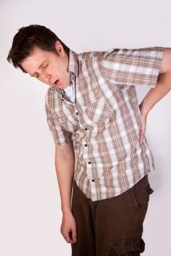 Ouch my back! Stock-Fotos