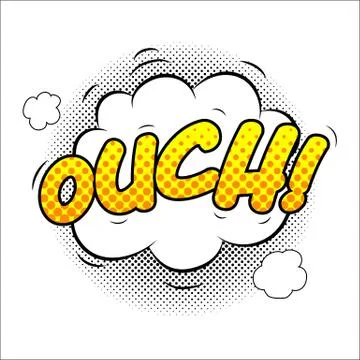 Ouch sound effect illustration Stock Illustration