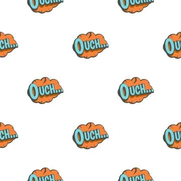 Ouch, speech bubble pattern seamless Stock Illustration