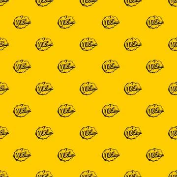 Ouch, speech cloud pattern イラスト素材