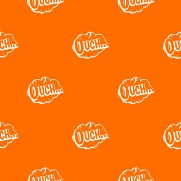 Ouch, speech cloud pattern seamless Illustrazione stock