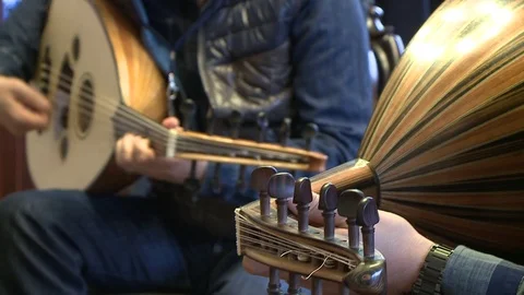 Oud playing no face Stock Footage 86822460
