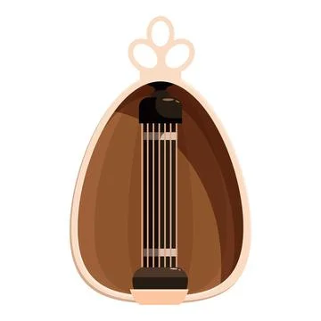 Oud showing its intricate internal structure and craftsmanship Stockillustratie
