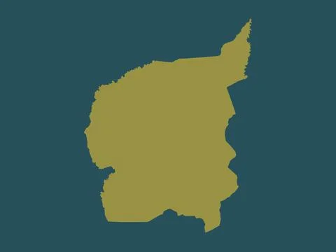 Ouham, Central African Republic. Solid color shape Illustrazione stock