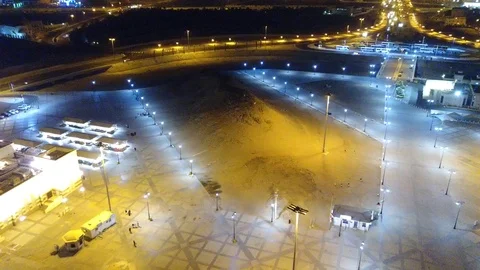 Ouhoud Mosque by Night 2 Stock Footage 86185225