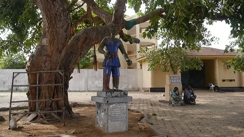 Ouidah's place for slave auctions Stock Footage 81125030