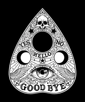 Ouija Planchette Board Stock Illustration