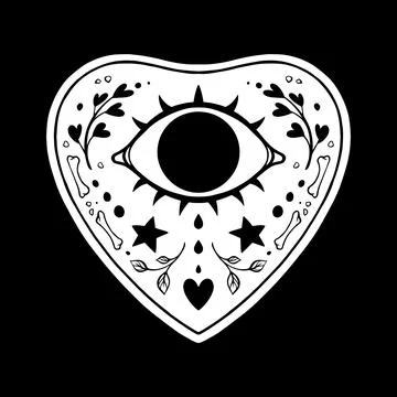 Ouija Planchette Board Ilustración de archivo