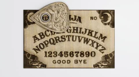 Ouija table isolated on white background Stock Illustration