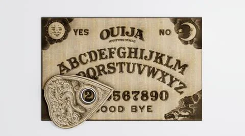 Ouija table isolated on white background Stock Illustration