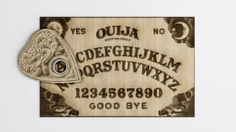 Ouija table isolated on white background Stock Illustration