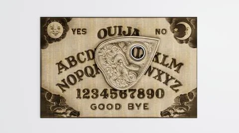 Ouija table isolated on white background Stock Illustration